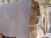 Close up of cut brownstone